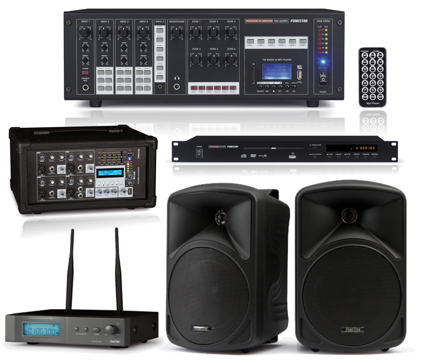 Soundbox, radio and microphone import